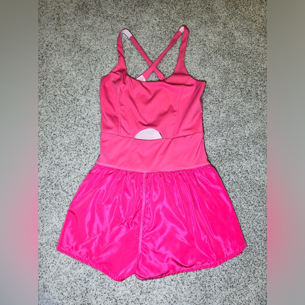 Hot Pink Athletic Romper